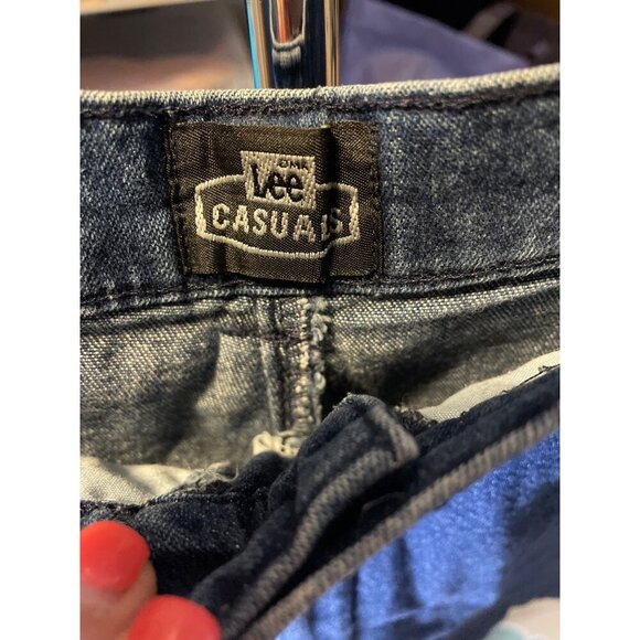 Lee Casual High Rise Denim Flat Front Mom Shorts Sz 14 - Picture 4 of 6